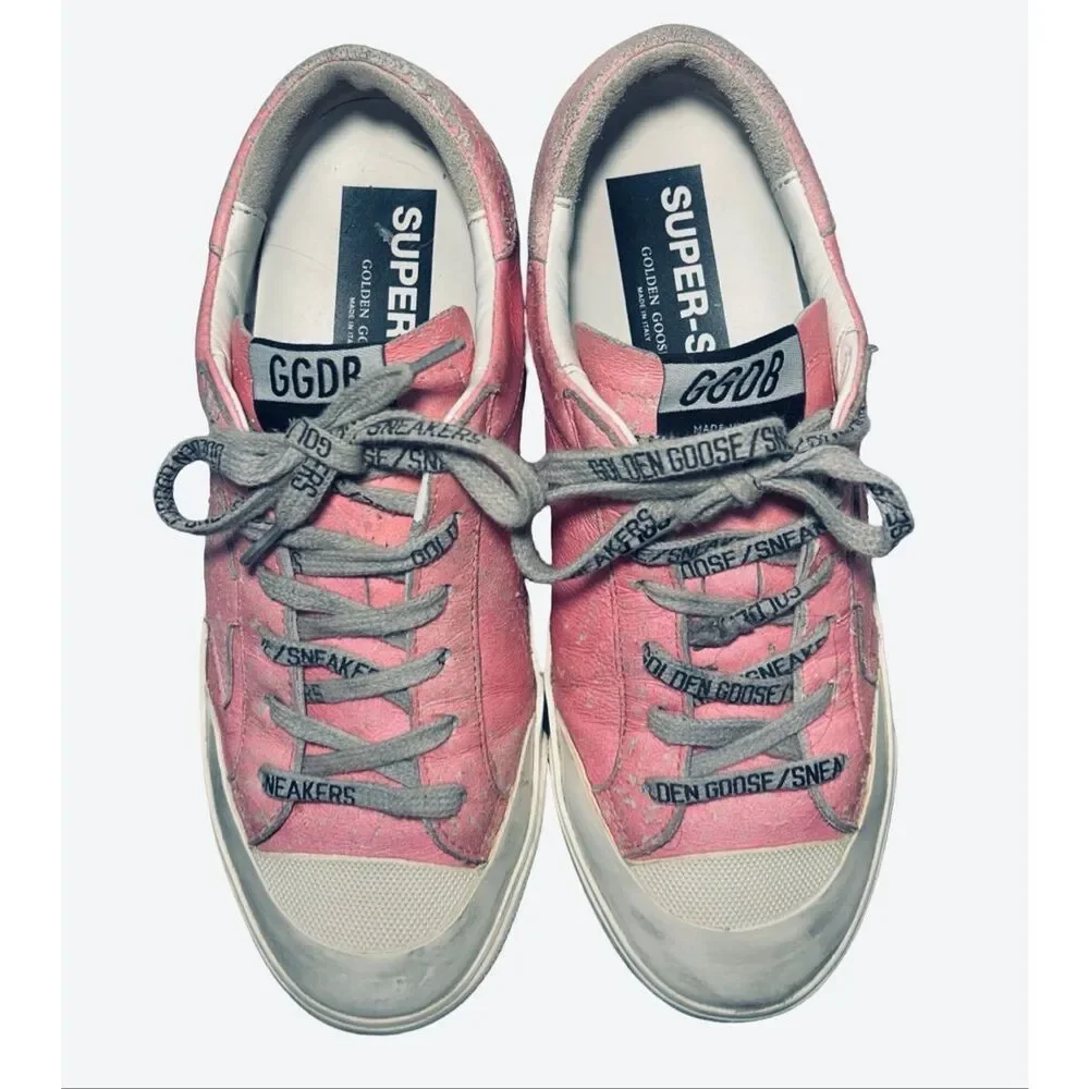 Golden Goose Superstar Leather Distressed Sneakers